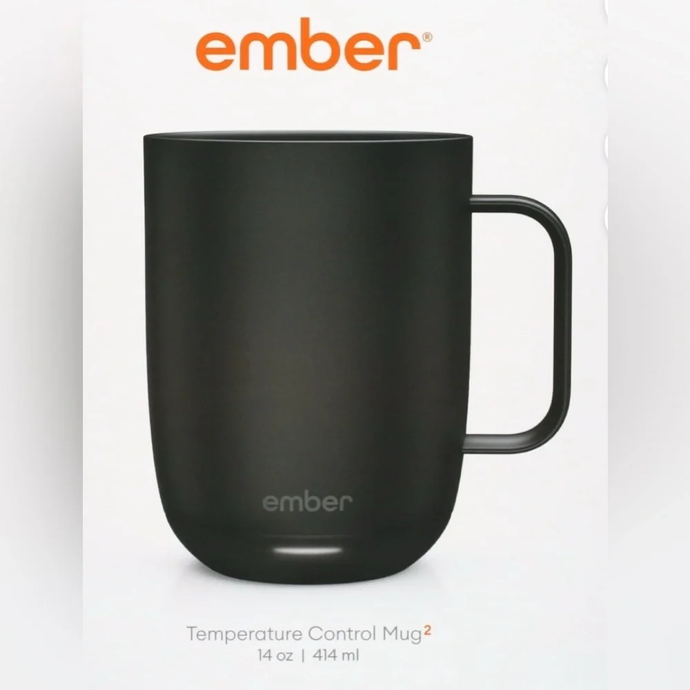 Ember NEW IN BOX 14 OZ Charcoal Temperature Control Mug 2